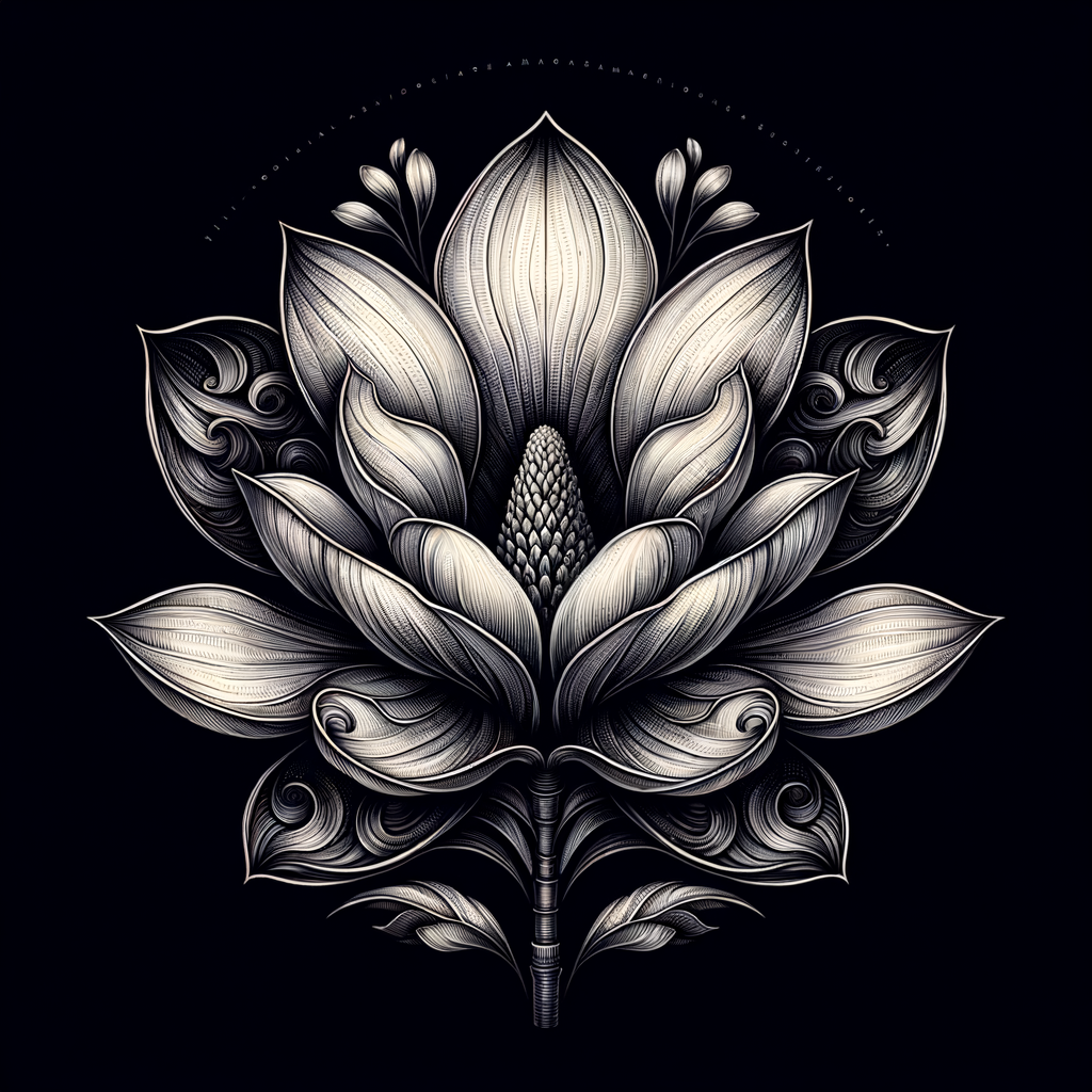 Artistic illustration of a magnolia flower showcasing its origin, cultural importance, and symbolism in art, emphasizing the deep-rooted history and meaning behind the magnolia flower.